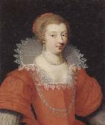 unknow artist Portrait of a lady,half length,dressed in red and wearing pearls oil painting